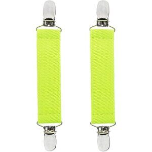 Hold’Em 1” Boot Straps Leg Pant Stirrup Elastic Extra Heavy Clips - Lemon Yellow